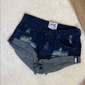 One Teaspoon Bandit Denim Cutoff Shorts